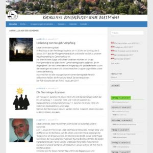 Internetseite der St. Bonifatius-Gemeinde